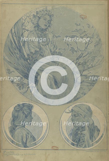 Figures décoratives, 1902. Creator: Mucha, Alfons Marie (1860-1939).