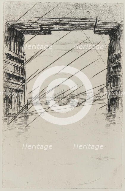 Under Old Battersea Bridge, 1879. Creator: James Abbott McNeill Whistler.