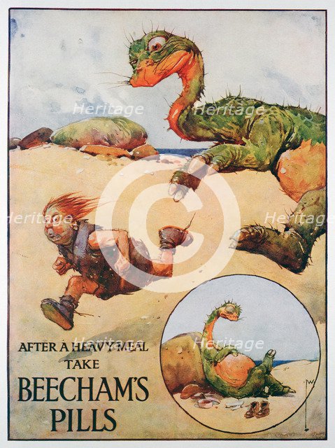 Beecham's Pills advertisement, 1914. Artist: Unknown