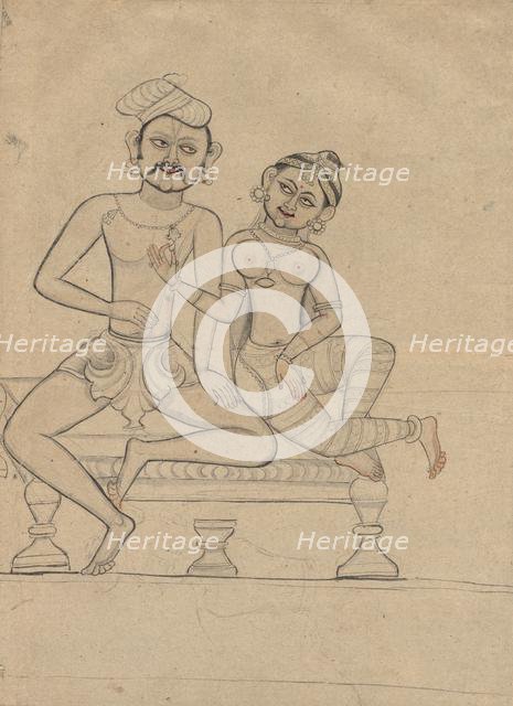 Seated Couple, c. 1800. Creator: Unknown.