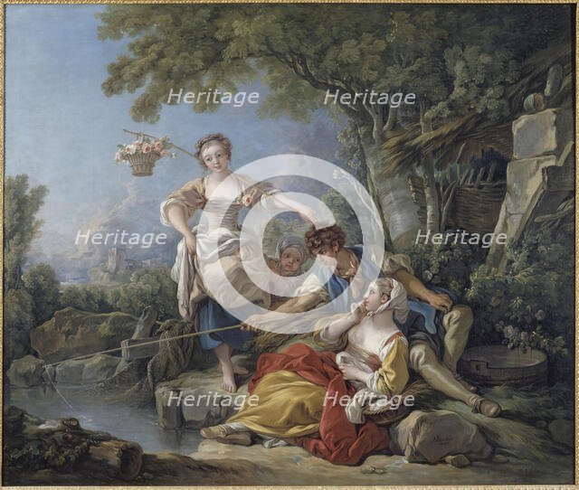 La Pêche à la ligne, 1767. Creator: Boucher, François (1703-1770).