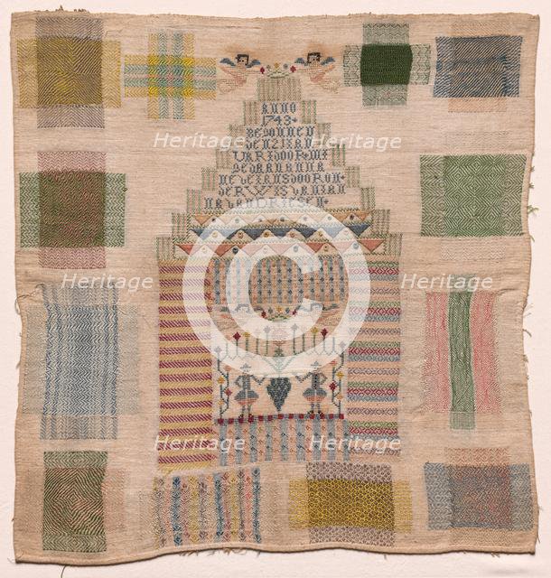 Sampler, 1743. Creator: Unknown.