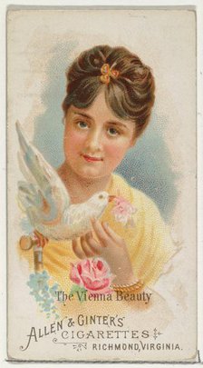 The Vienna Beauty, from World's Beauties, Series 1 (N26) for Allen & Ginter Cigarettes, 1888., 1888. Creator: Allen & Ginter.