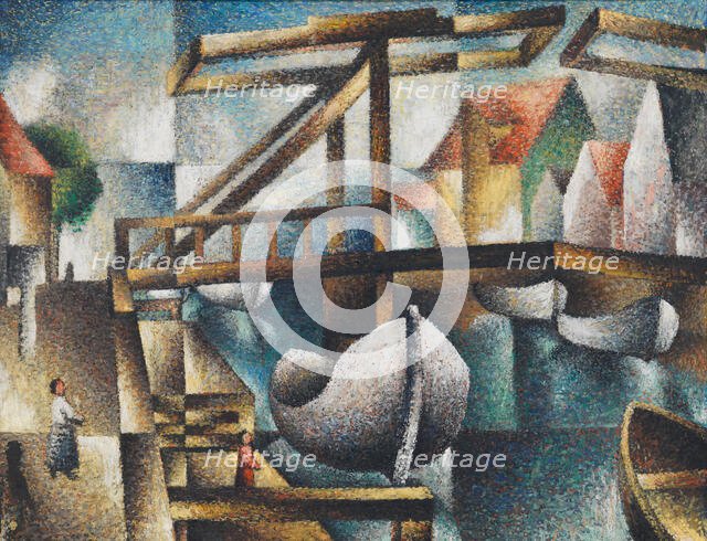 The bridge in Rügenwaldermuende , 1925. Creator: Segal, Arthur (1875-1944).