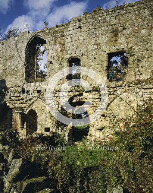 The infirmary of Jervaulx Abbey, a Cistercian foundation, North Yorkshire, 1987. Artist: Unknown