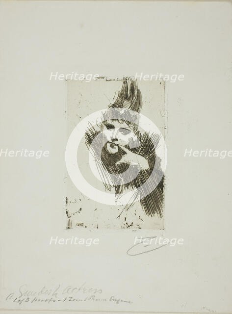 Gerda Grönberg I, 1891. Creator: Anders Leonard Zorn.