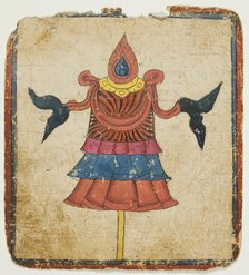 The Victory Banner (Dhwaja), from a Set of Initiation Cards (Tsakali), 14th/15th century. Creator: Unknown.