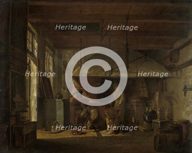 The Distillery of Apothecary A. d'Ailly in the Ramparts of the Zaagmolenpoort, Amsterdam, 1818. Creator: Johannes Jelgerhuis.