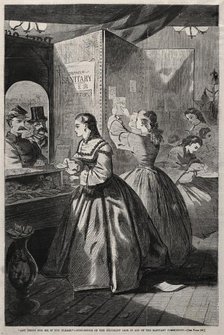 "Any Thing for Me, If you Please?" - Post-Office of the Brooklyn Fair in Aid..., 1864. Creator: Winslow Homer (American, 1836-1910).