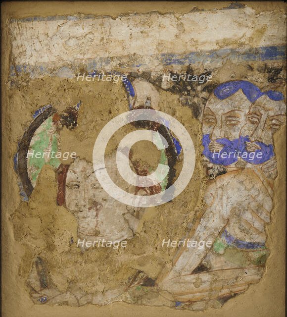 Bodhisattvas and Monks, from Cave 224, 4th-6th century. Creator: Unknown.