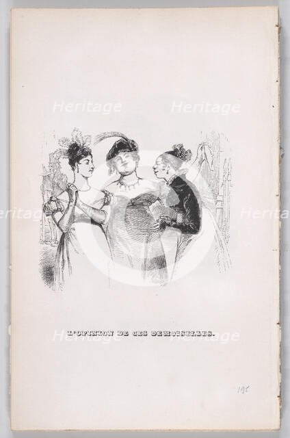The Opinion of these Ladies from The Complete Works of Béranger, 1836. Creator: Jean Ignace Isidore Gerard.