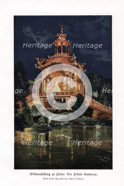 The Palais Lumineux (Luminous Palace), Paris Universal Exposition, 1900.Artist: Ewald Thiel