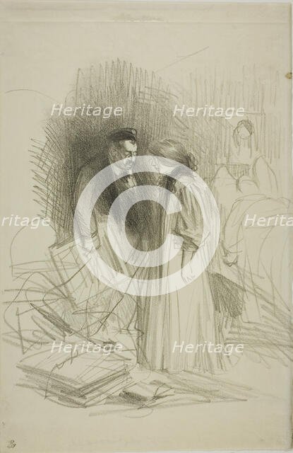 I don't dare take them down yet...it would hurt him too much, c. 1892. Creator: Jean Louis Forain.