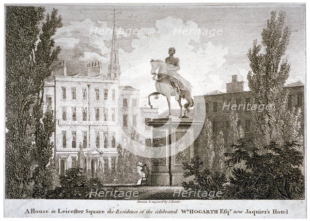 Leicester Square, Westminster, London, c1805. Artist: Samuel Rawle