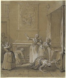 On trouve le corps mort de l'hote que l'on avait cache, 1727. Creator: Jean-Baptiste Oudry.