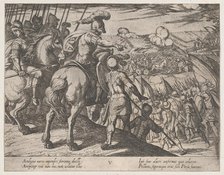 Plate 5: Alexander Directing a Battle, from The Deeds of Alexander the Great, 1608., Creator: Antonio Tempesta.