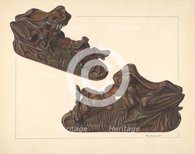 Toy Bank: Frog, 1935/1942. Creator: William O. Fletcher.