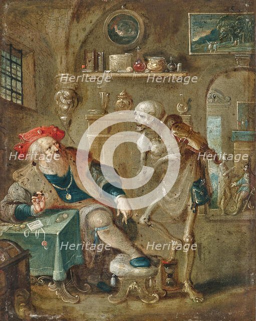 Death and the Miser. Creator: Francken, Frans, the Younger (1581-1642).