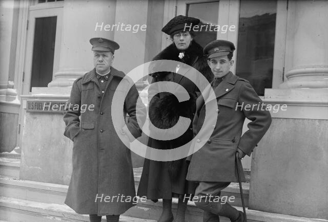 Fuel Administration - U.S. Private Scott, Mrs. Peat And Private Peat, Speakers For Fuel Adm., 1918. Creator: Harris & Ewing.