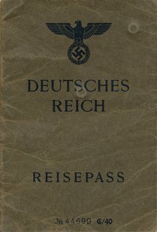 Cover of a Nazi German passport, c1941. Artist: Unknown.