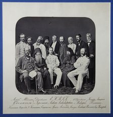 Grand Duke Alexei Alexandrovich of Russia (1850-1908) visiting the St. Panteleimon Monastery at the Mount Athos, 1869.