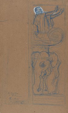 Preliminary Design for the Playbill to "Le Chariot de Terre Cuite", 1894. Creator: Henri de Toulouse-Lautrec.