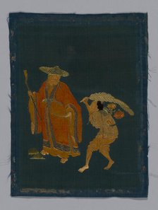 Panel (Furnishing Fabric), China, Kangxi Period, Qing dynasty (1644-1911), 1800/50. Creator: Unknown.