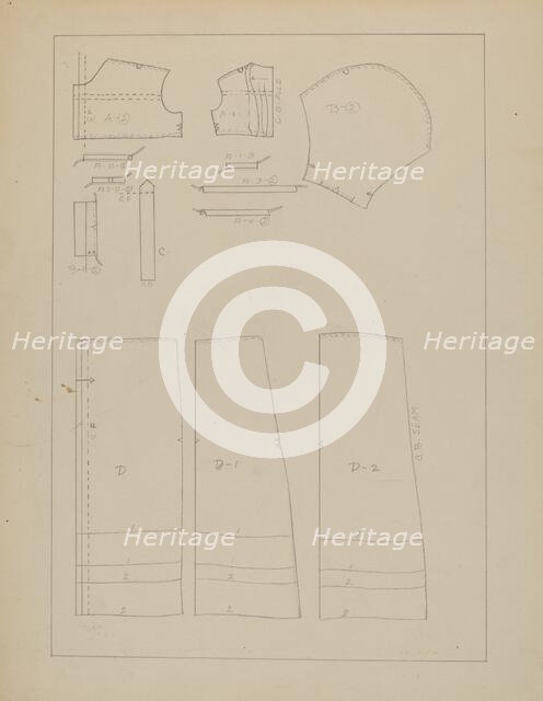 Girl's Dress (Pattern), c. 1937. Creator: Nancy Crimi.