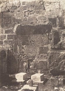 Jérusalem, Enceinte du Temple, Poterne de Josaphat, 1854. Creator: Auguste Salzmann.