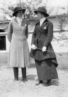 Horse Shows - Janette Allen (Left) Helen Buchanan, 1912. Creator: Harris & Ewing.