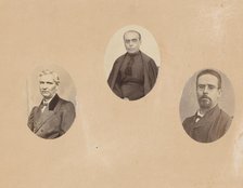 [Three Portraits], 1867. Creator: François Aubert.