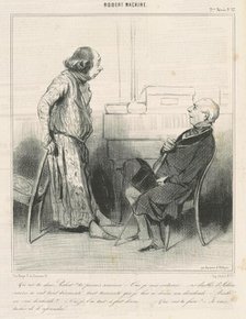 Qu'as-tu donc, Robert? ..., 19th century. Creator: Honore Daumier.