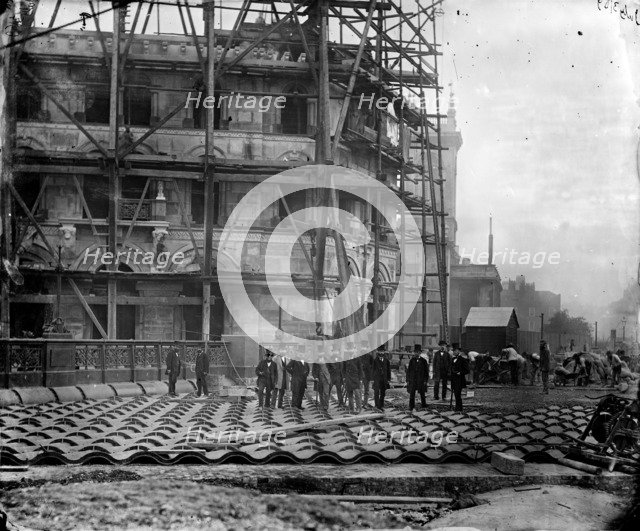 Holborn Viaduct, Camden, London, looking west, 1869. Artist: Henry Dixon