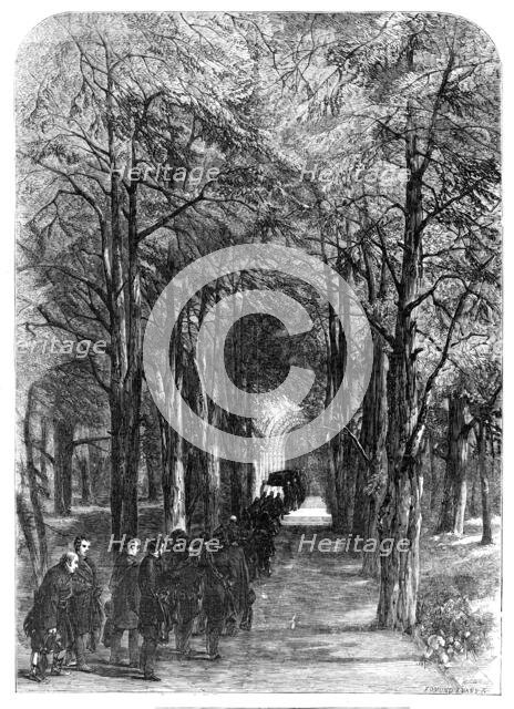 The Procession to the Mausoleum, 1857. Creator: Edmund Evans.