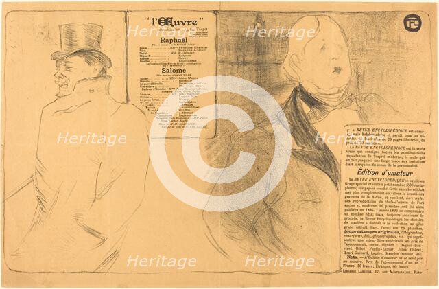 Raphaël; Salomé, 1896. Creator: Henri de Toulouse-Lautrec.