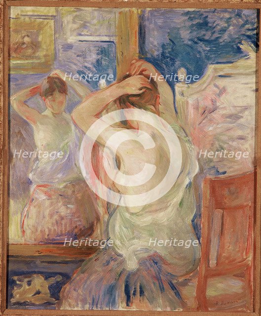 Devant la psyché, 1890. Artist: Morisot, Berthe (1841-1895)