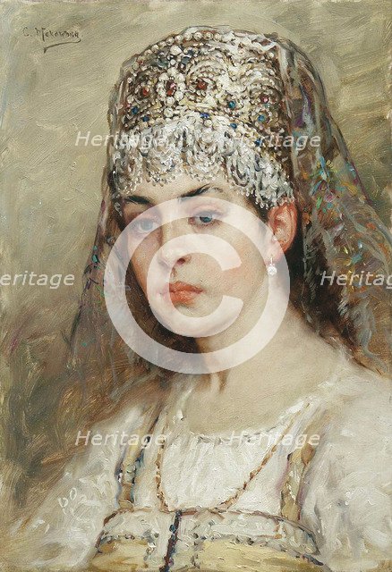 Boyar's Wife, 1880s. Artist: Makovsky, Konstantin Yegorovich (1839-1915)