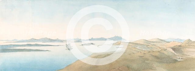 Panorama View on the Islands of Delos, early 19th-late 19th century. Creator: Johann Michael Wittmer.