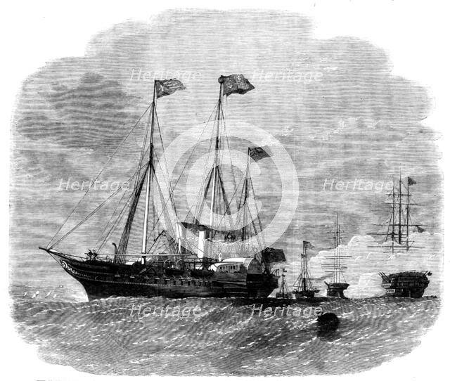 Departure of Their Royal Highnesses from Osborne in the Victoria and Albert, 1862. Creator: Unknown.