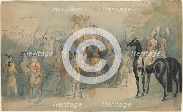 The Duchess of Kent's State Carriage. Creator: Constantin Guys.