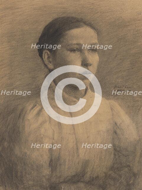 Portrait of a girl, 1898. Creator: Elemír Halász-Hradil.