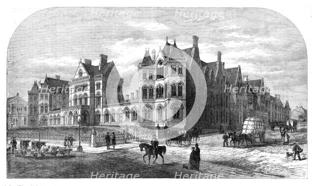 The new Infirmary at Leeds, now occupied by the National Art-exhibition..., 1868. Creator: Unknown.