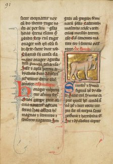 A Monkey; De Natura Avium; De Pastoribus et Ovibus, 1277 or after. Creator: Unknown.