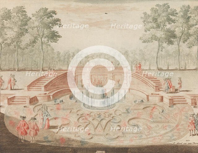 De Fontein van de Koninglijke door-eengevlochte Naam; voor de veiver', in: Tooneel Der Voo..., n.d.. Creator: Lorenz Scherm.