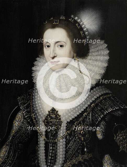 Portrait of Elizabeth Stuart (The Winter Queen), c1623-c1629. Creators: Michiel van Mierevelt, Workshop of Michiel van Miereveld.