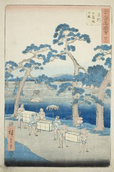 Shono: Ancient Site of the Shiratori Mound (Shono, Shiratorizuka koseki), no. 46 from the ..., 1855. Creator: Ando Hiroshige.