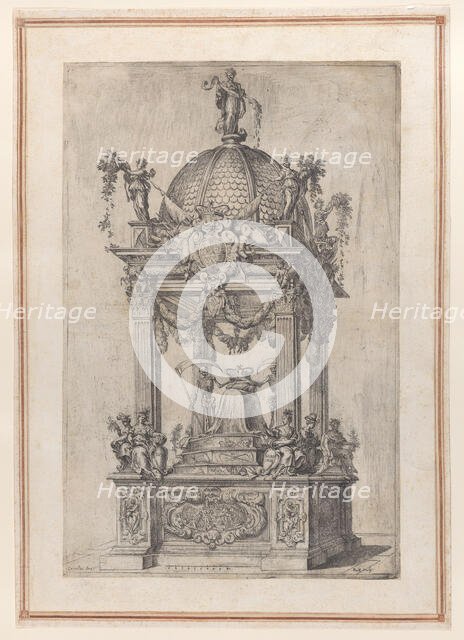 The Catafalque of Philip IV of Spain, ca. 1665. Creators: Stefano Camogli, Domenico Piola I.