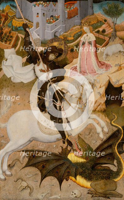 Saint George and the Dragon, 1434/35. Creator: Bernat Martorell.