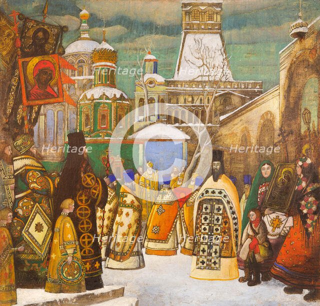 Easter procession. Creator: Brailovsky, Leonid Mikhaylovich (1867-1937).