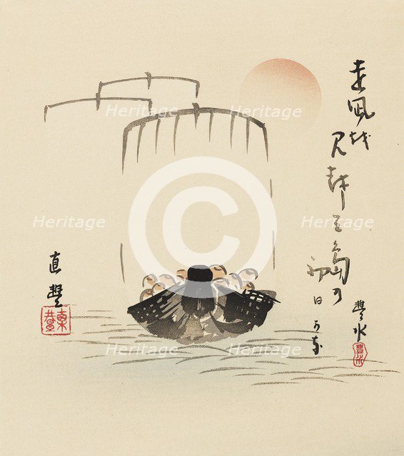 Woodblock print - Takarabune, late 19th century. Artist: Yamamoto Hosui.